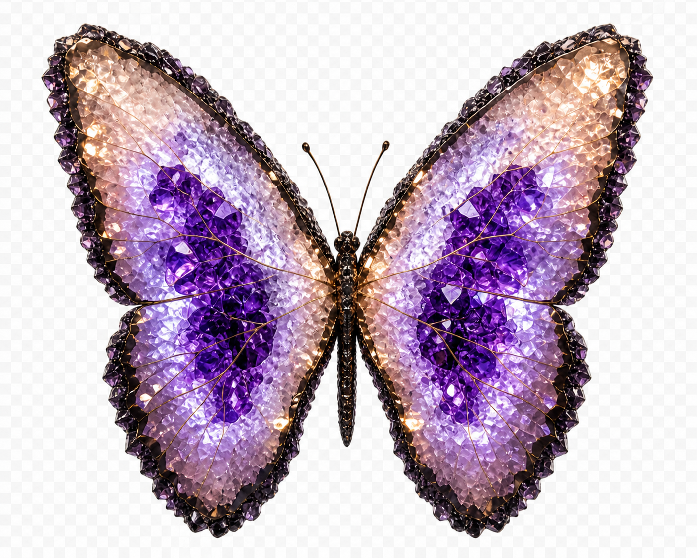 Crystal butterfly brand mark