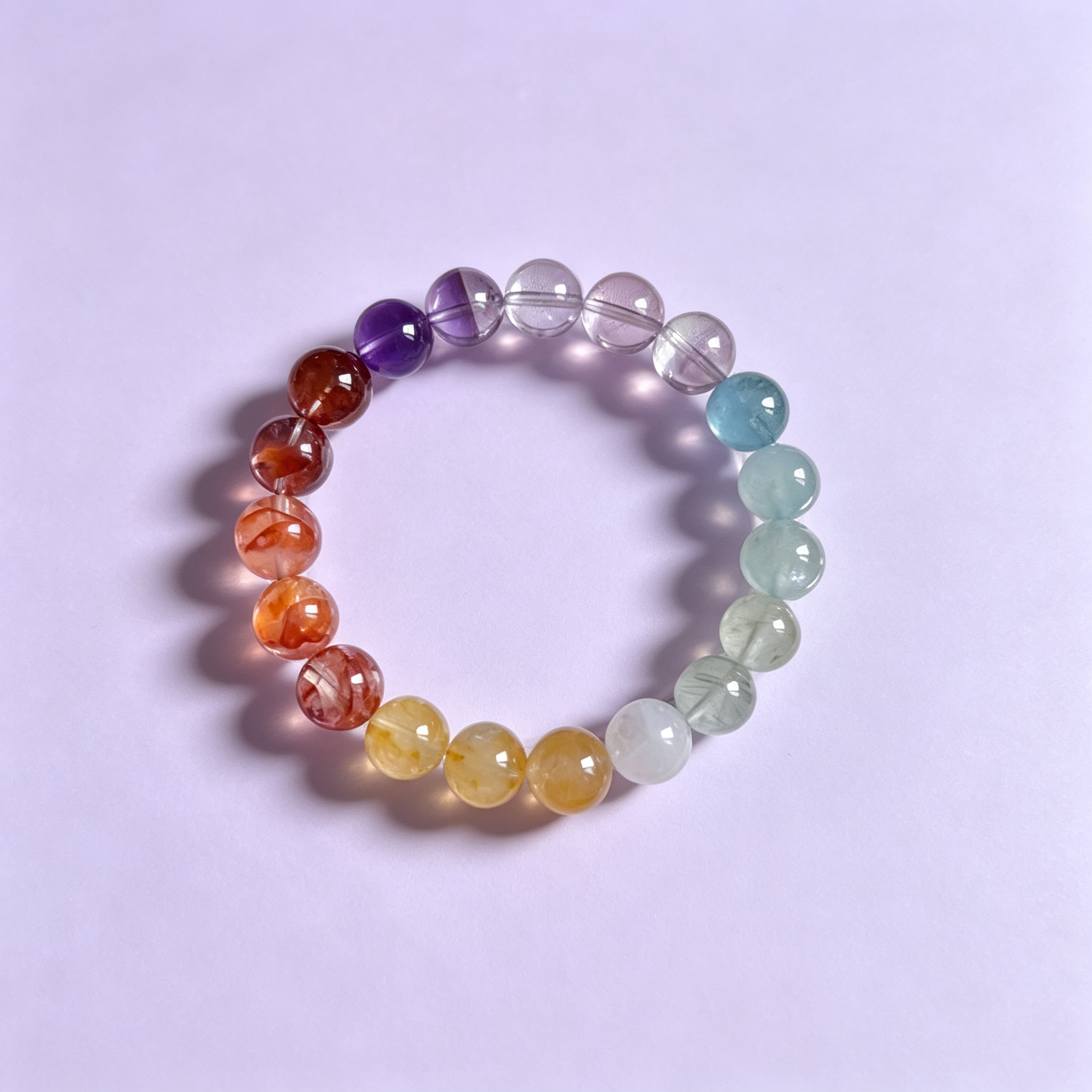 Retouched photograph of bracelet 004: a full spectrum of color