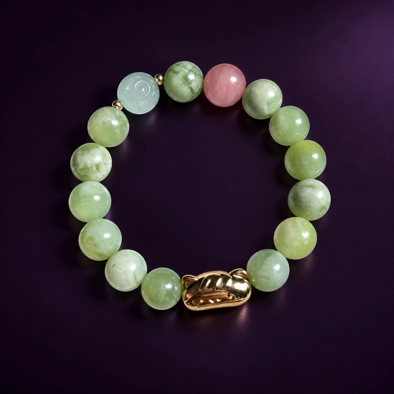 Composition 006 — Mossy Playful bracelet
