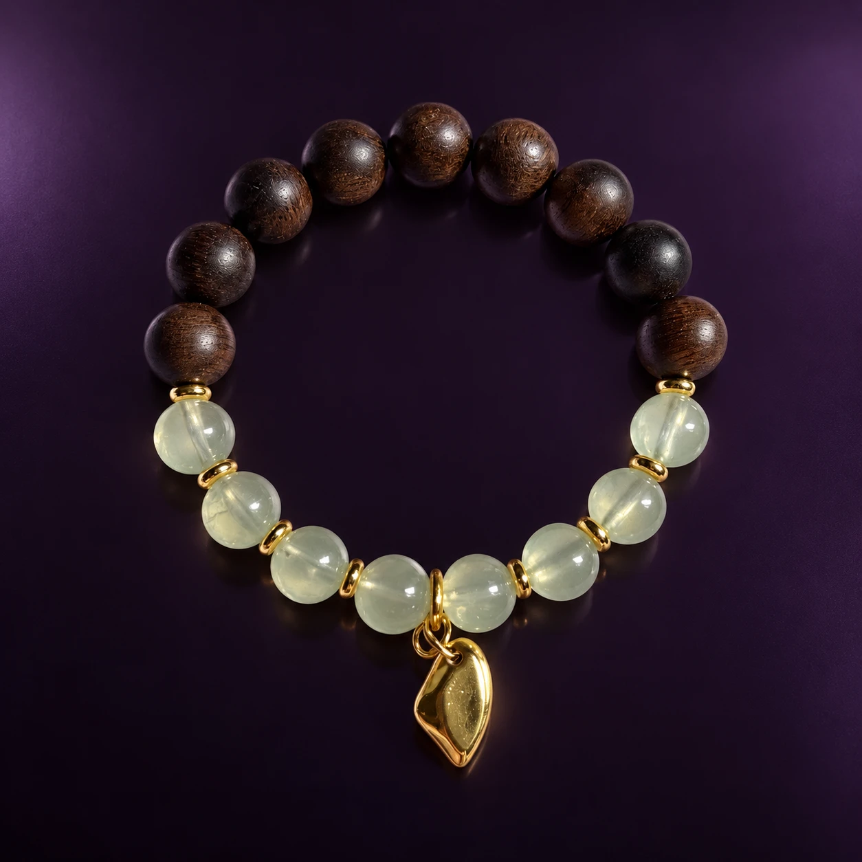 Composition 011 — Fresh Green Leaf bracelet